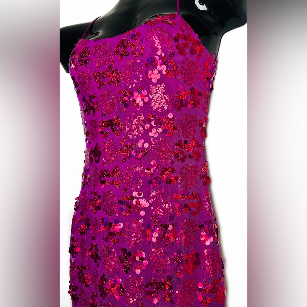 *NWT Fuchsia Sequin Dress - Picture 8 of 15